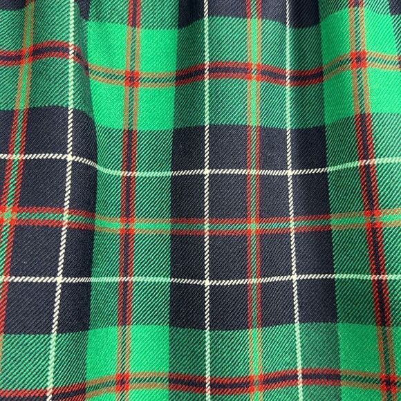 J.Crew Plaid Wool Mini Skirt Green Navy Tartan Preppy Classic 0 Academia Holiday - Picture 6 of 13